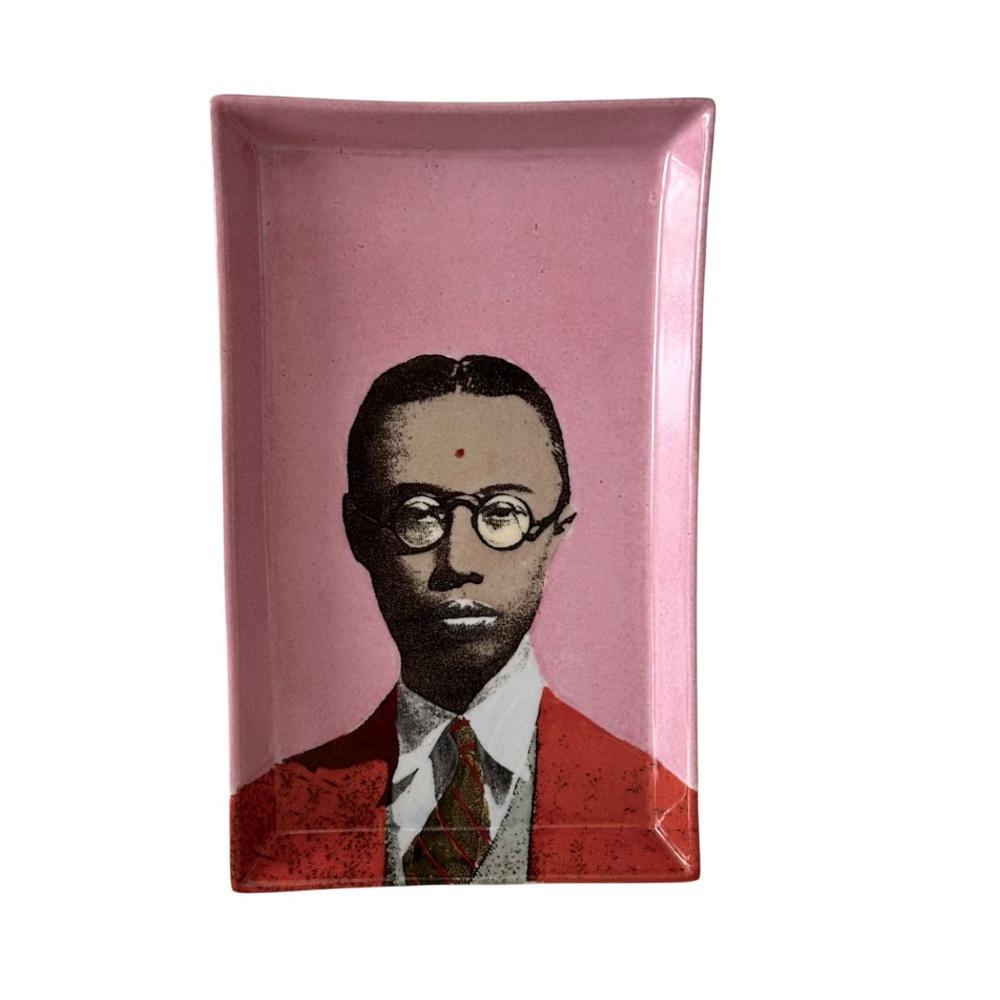 Rare Fabienne Jouvin Paris “Pu Yi” The Last Emperor Ceramic Tozai Tray
